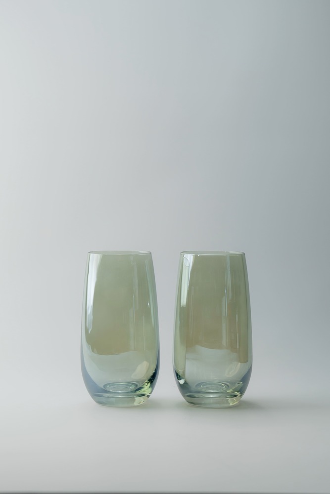 Комплект стаканов Зеленый Стаканы Стеклянная посуда Для дома Хайболы Стаканы Посуда для напитков HoReCa