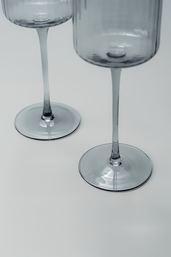 Комплект бокалов Серый Бокалы Стеклянная посуда Для дома Бокалы для вина Бокалы и фужеры Посуда для напитков HoReCa