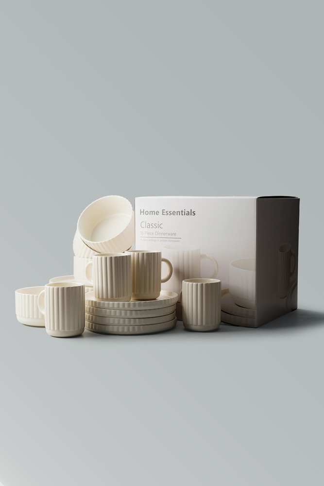 Комплект из 16 предметов на 4 персоны Белый Наборы посуды Столовая посуда Столовая Для дома