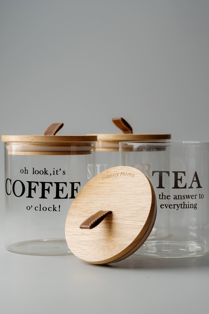 Комплект банок для хранения Прозрачный Хранение Кухня Для дома