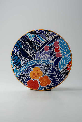 Подставка под горячее цветы Синий Предметы сервировки Столовая Для дома