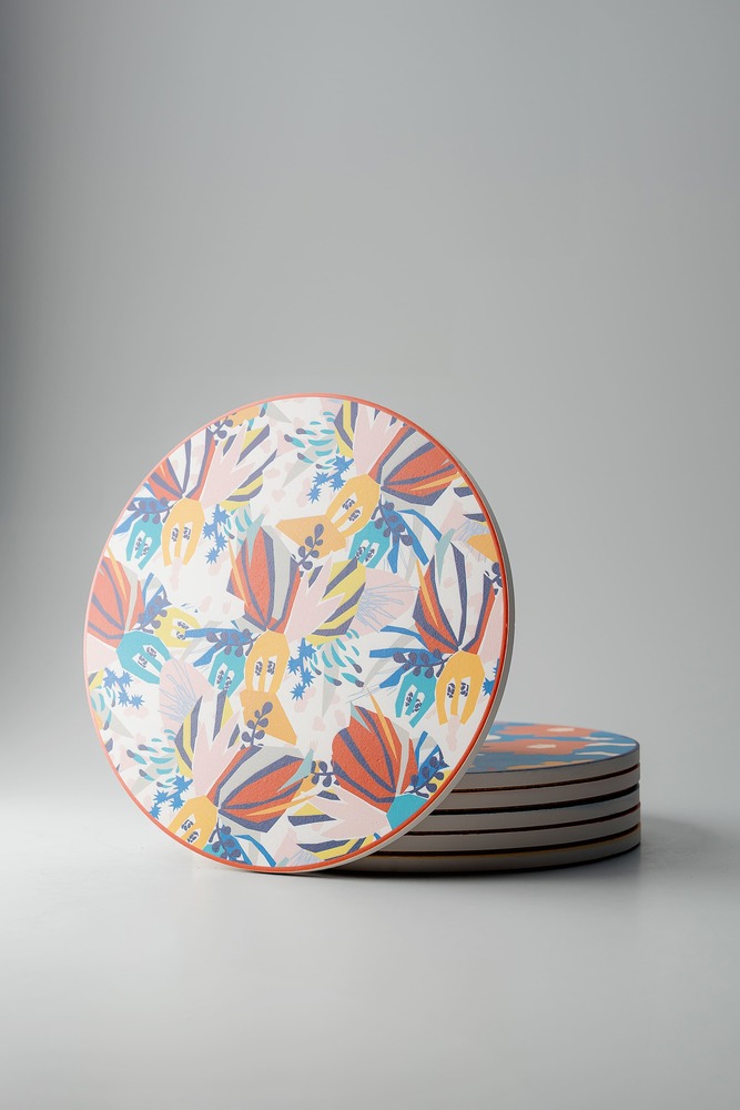 Подставка под горячее абстракция Желтый Предметы сервировки Столовая Для дома