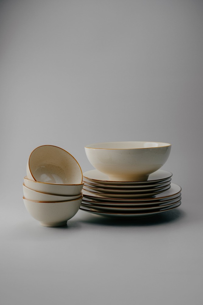 Комплект из 13 предметов на 4 персоны Бежевый Наборы посуды Столовая посуда Столовая Для дома