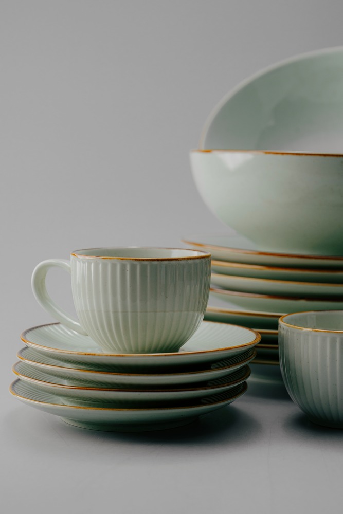 Комплект из 26 предметов на 6 персон Серый Наборы посуды Столовая посуда Столовая Для дома