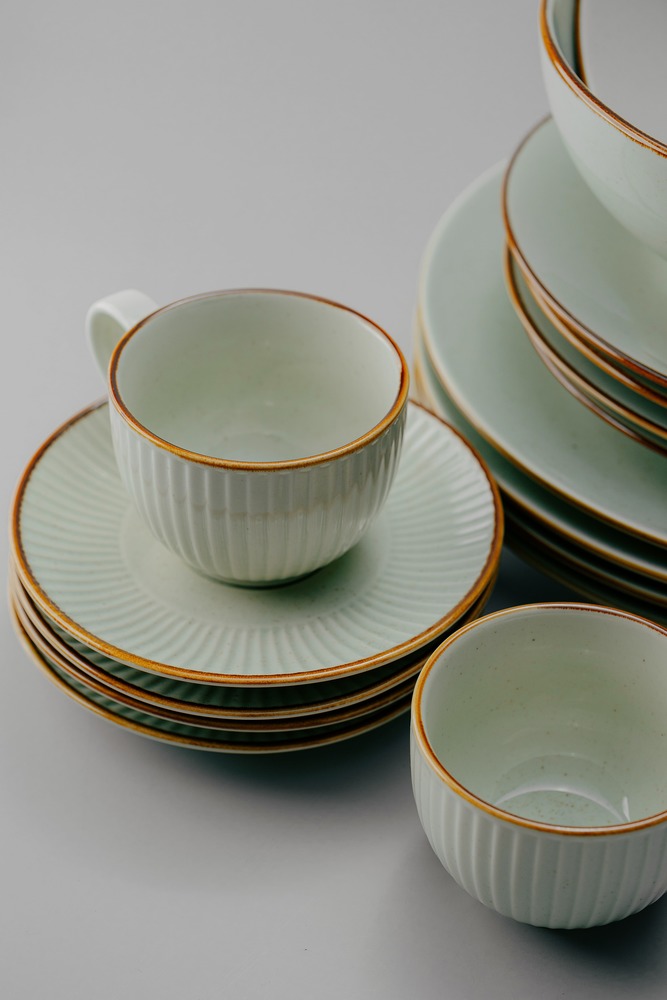 Комплект из 26 предметов на 6 персон Серый Наборы посуды Столовая посуда Столовая Для дома