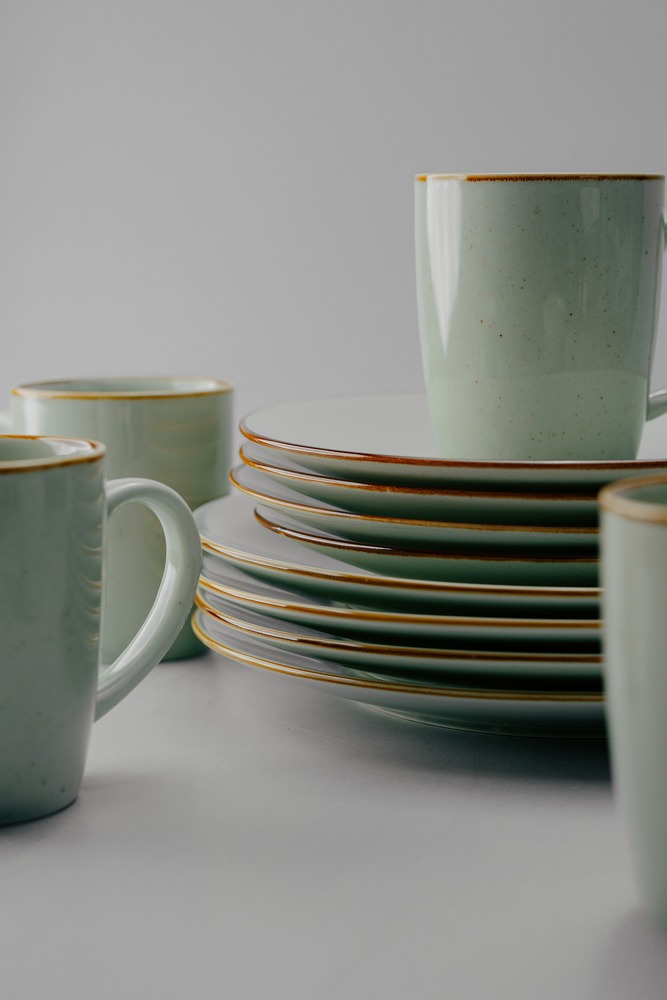 Комплект из 18 предметов на 6 персон Серый Наборы посуды Столовая посуда Столовая Для дома