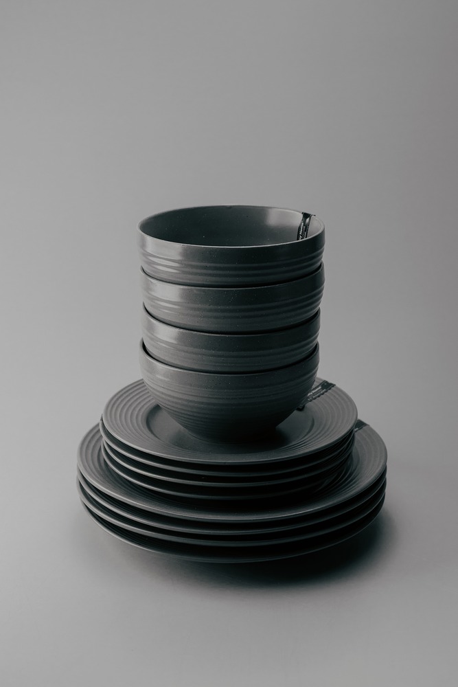 Комплект из 12 предметов на 4 персоны Серый Наборы посуды Столовая посуда Столовая Для дома