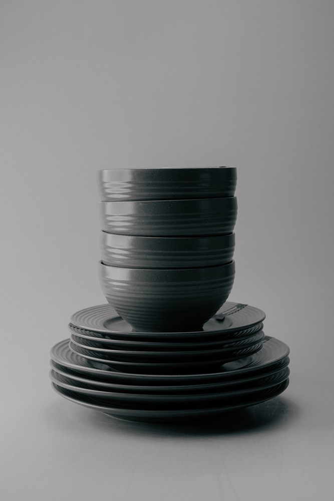 Комплект из 12 предметов на 4 персоны Серый Наборы посуды Столовая посуда Столовая Для дома
