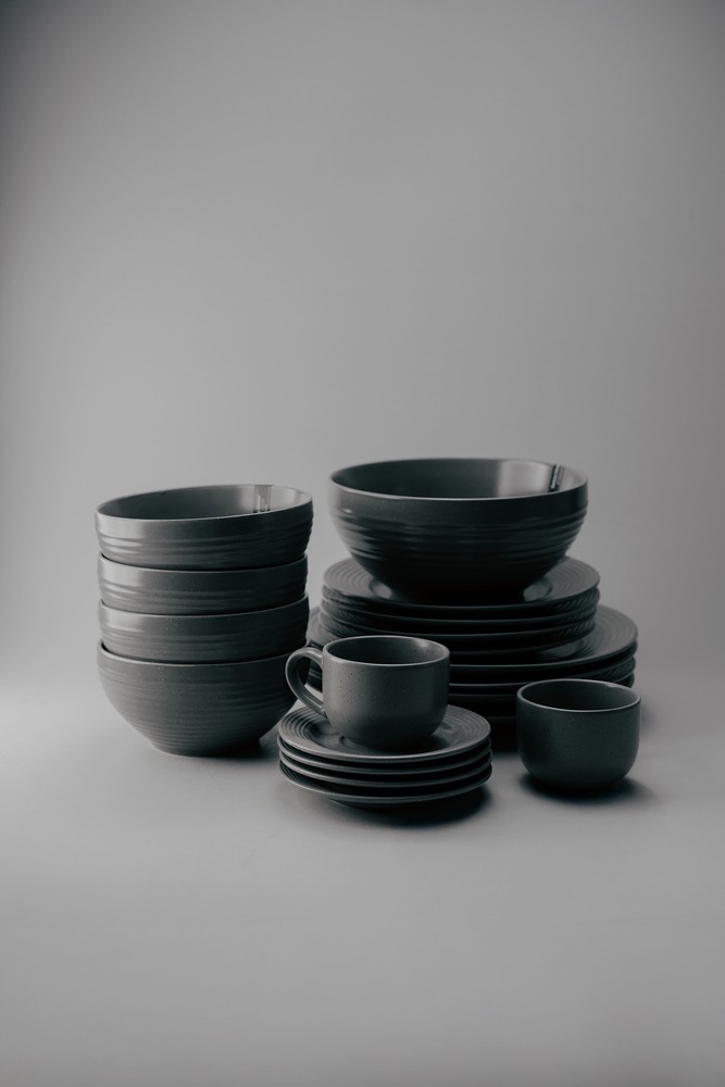Комплект из 32 предметов на 6 персон Серый Наборы посуды Столовая посуда Столовая Для дома