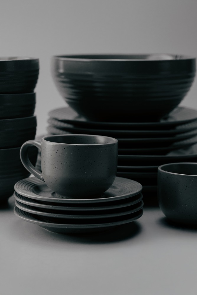 Комплект из 32 предметов на 6 персон Серый Наборы посуды Столовая посуда Столовая Для дома