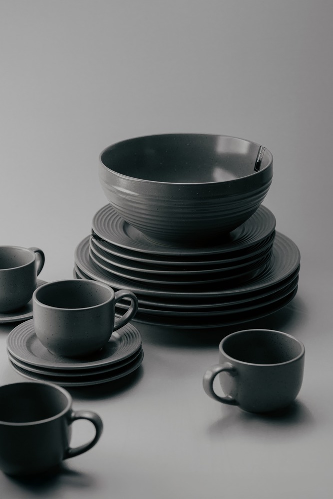 Комплект из 32 предметов на 6 персон Серый Наборы посуды Столовая посуда Столовая Для дома
