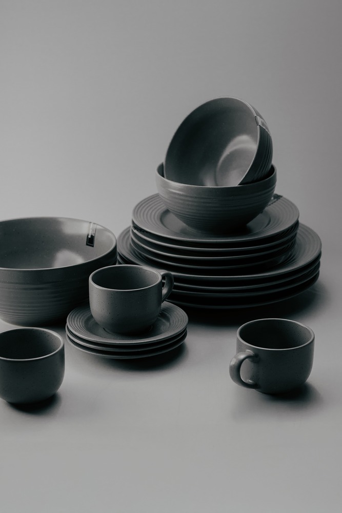 Комплект из 32 предметов на 6 персон Серый Наборы посуды Столовая посуда Столовая Для дома
