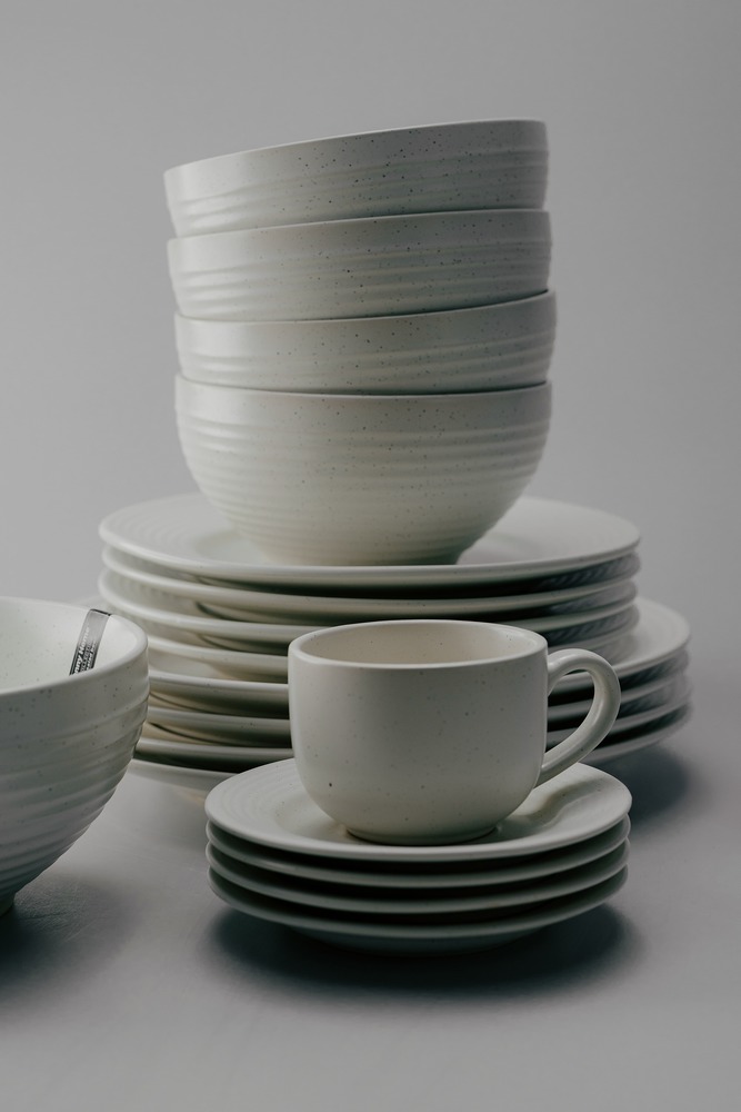 Комплект из 32 предметов на 6 персон Серый Наборы посуды Столовая посуда Столовая Для дома