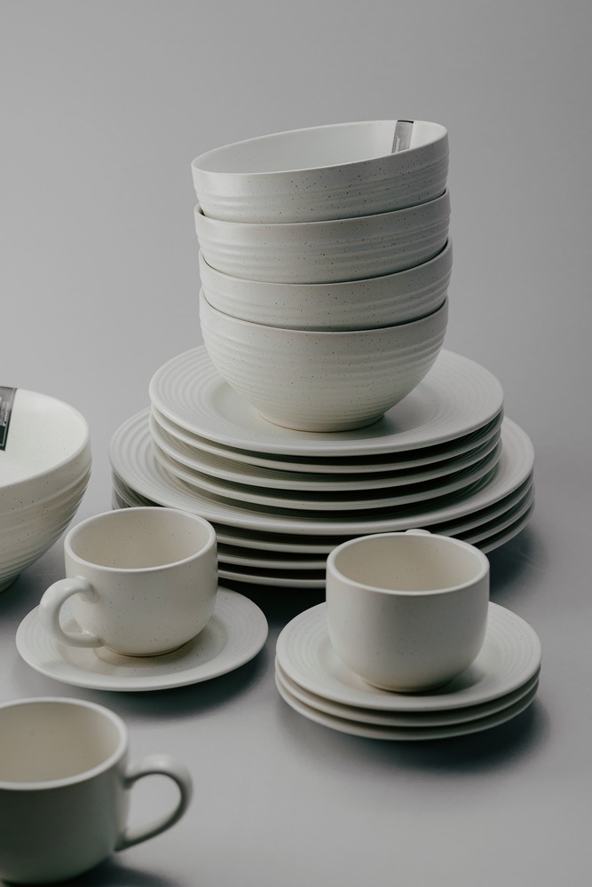 Комплект из 32 предметов на 6 персон Серый Наборы посуды Столовая посуда Столовая Для дома