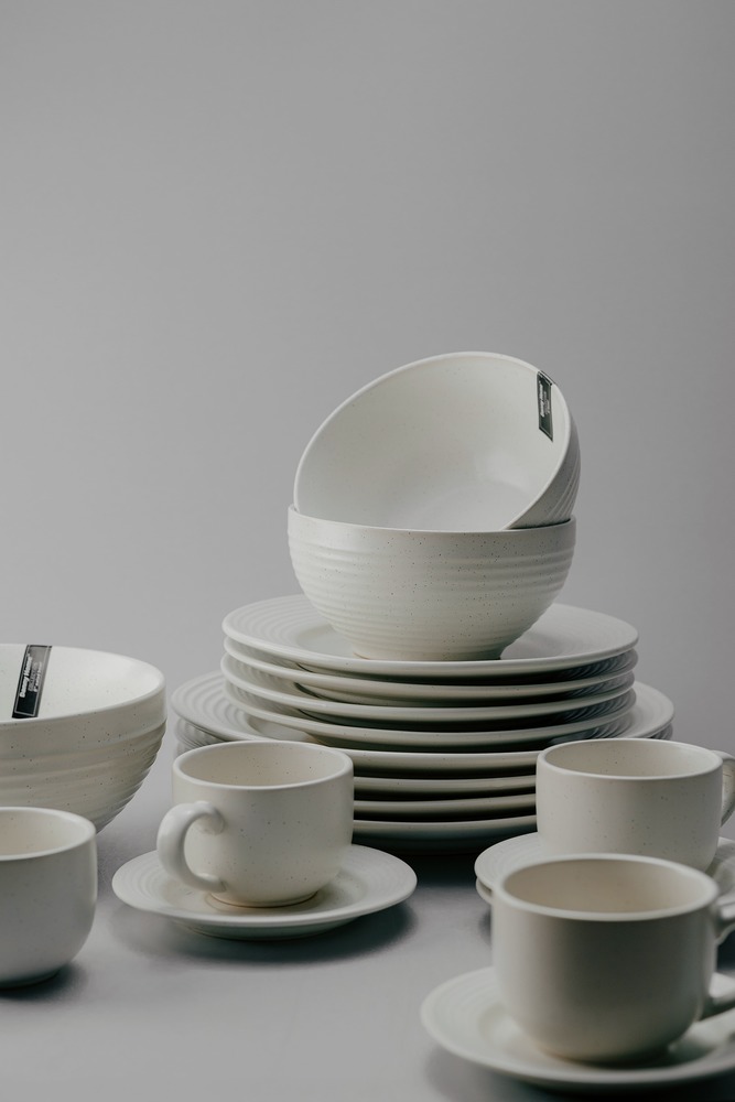 Комплект из 32 предметов на 6 персон Серый Наборы посуды Столовая посуда Столовая Для дома