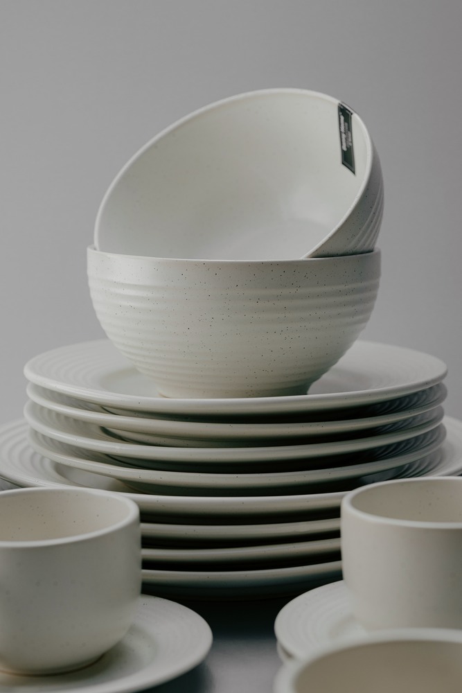 Комплект из 32 предметов на 6 персон Серый Наборы посуды Столовая посуда Столовая Для дома