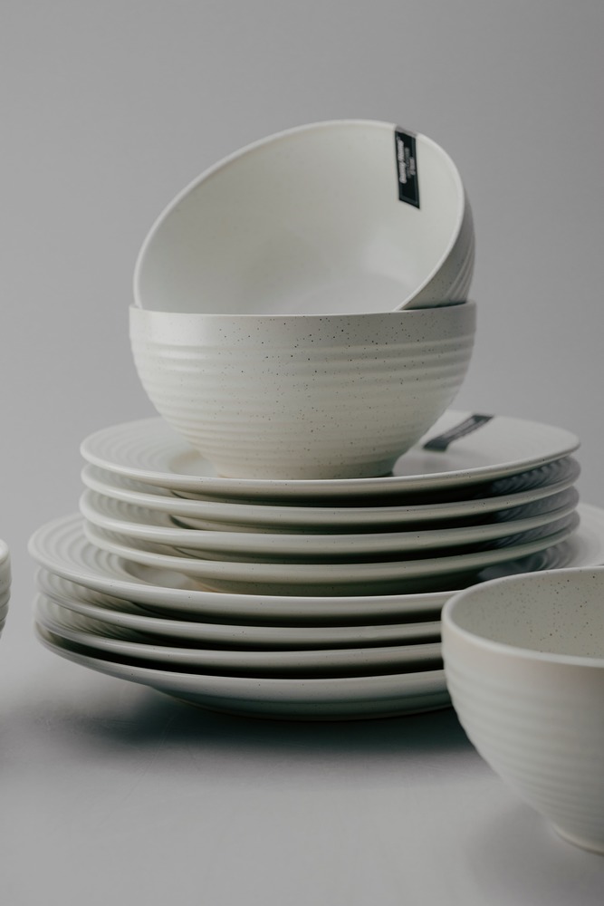 Комплект из 18 предметов на 6 персон Серый Наборы посуды Столовая посуда Столовая Для дома