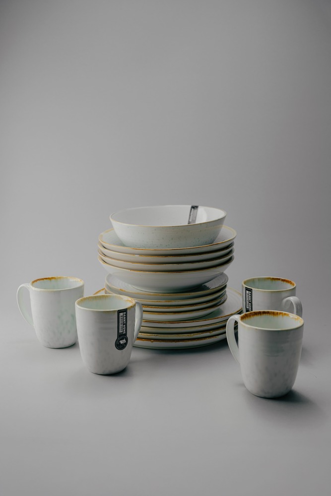 Комплект из 17 предметов на 4 персоны Бирюзовый Наборы посуды Столовая посуда Столовая Для дома