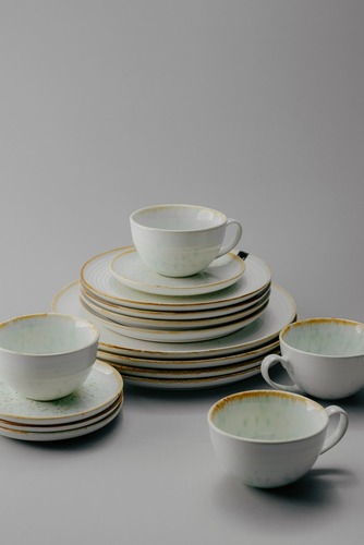 Комплект из 24 предмета на 6 персон Бирюзовый Наборы посуды Столовая посуда Столовая Для дома