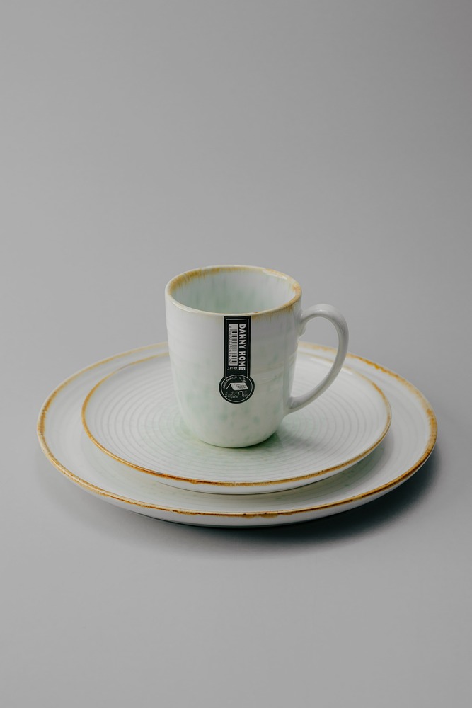 Комплект из 18 предметов на 6 персон Бирюзовый Наборы посуды Столовая посуда Столовая Для дома