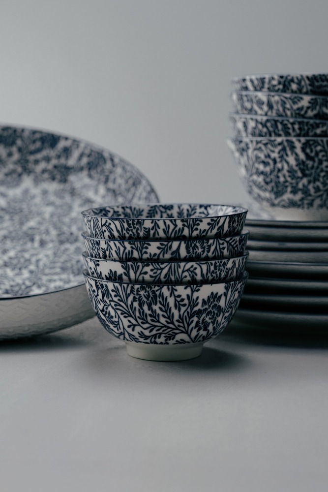 Комплект из 17 предметов на 4 персоны Синий Наборы посуды Столовая посуда Столовая Для дома