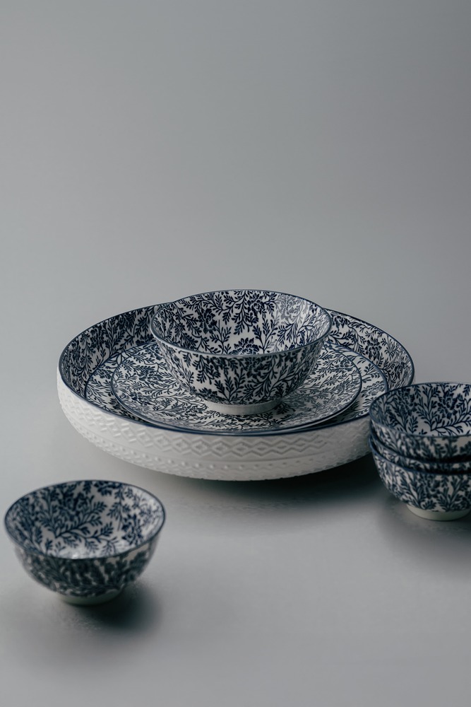 Комплект из 17 предметов на 4 персоны Синий Наборы посуды Столовая посуда Столовая Для дома