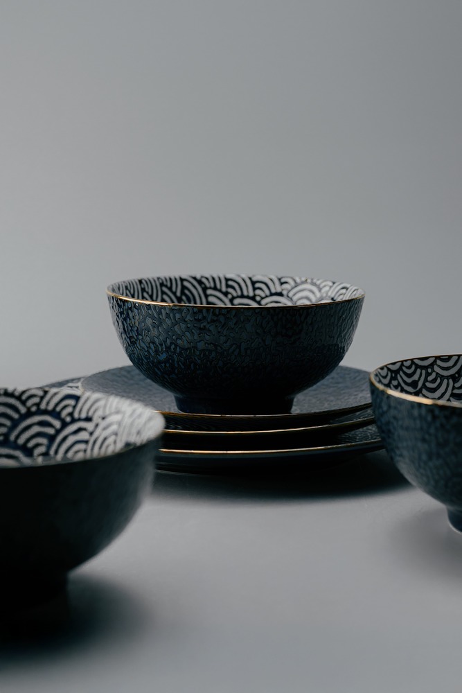 Комплект из 17 предметов на 4 персоны Синий Наборы посуды Столовая посуда Столовая Для дома