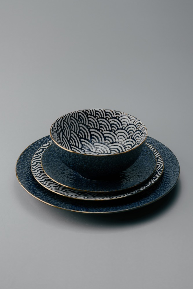 Комплект из 25 предметов на 6 персон Синий Наборы посуды Столовая посуда Столовая Для дома