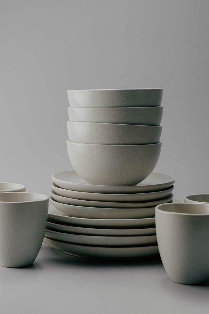 Комплект из 16 предметов на 4 персоны Серый Наборы посуды Столовая посуда Столовая Для дома