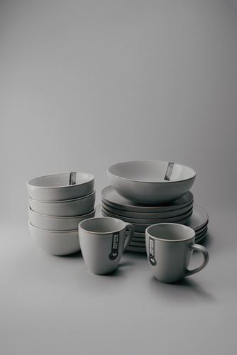Комплект из 17 предметов на 4 персоны Серый Наборы посуды Столовая посуда Столовая Для дома