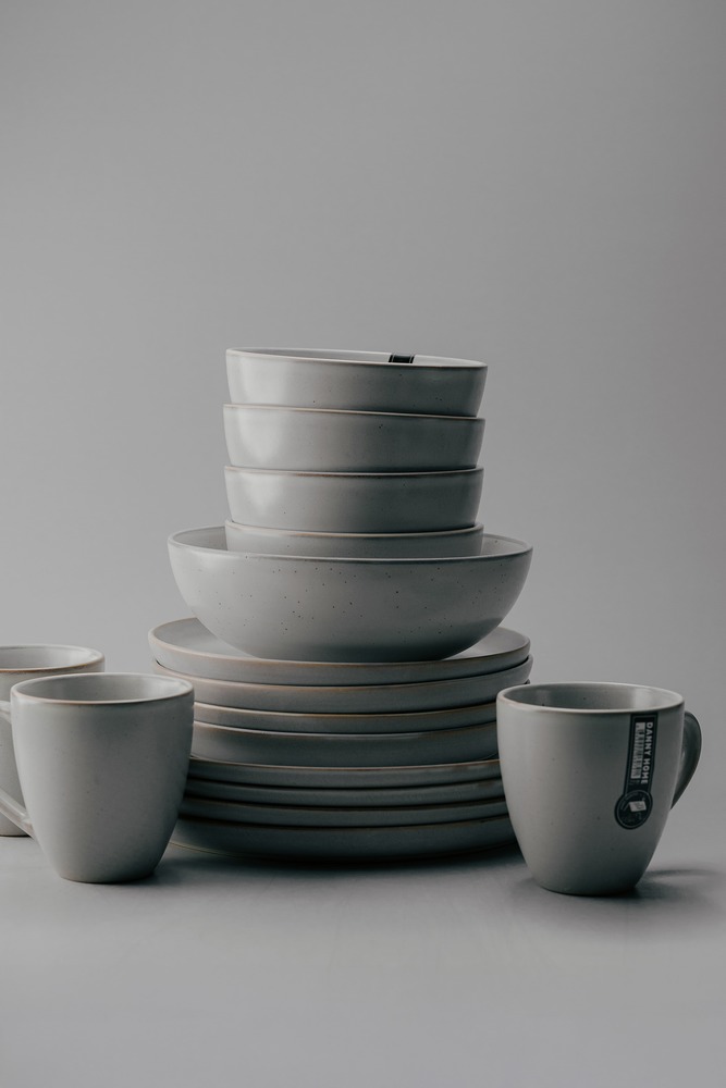 Комплект из 25 предметов на 6 персон Серый Наборы посуды Столовая посуда Столовая Для дома