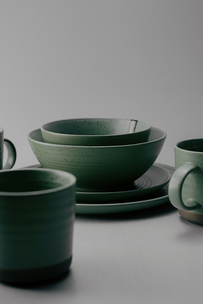 Комплект из 25 предметов на 6 персон Зеленый Наборы посуды Столовая посуда Столовая Для дома