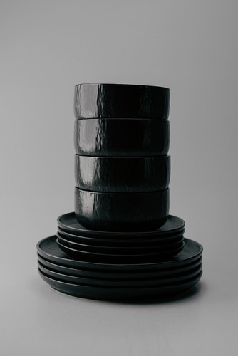 Комплект из 12 предметов на 4 персоны Черный Наборы посуды Столовая посуда Столовая Для дома