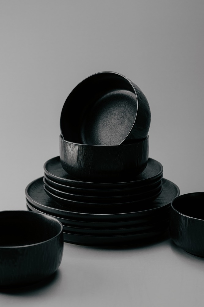 Комплект из 18 предметов на 6 персон Черный Наборы посуды Столовая посуда Столовая Для дома