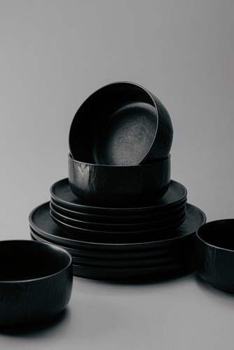 Комплект из 18 предметов на 6 персон Черный Наборы посуды Столовая посуда Столовая Для дома