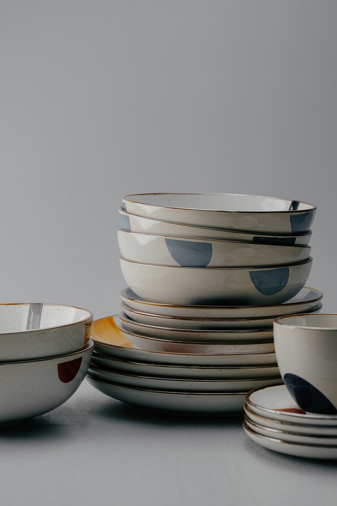 Комплект из 32 предметов на 6 персон Серый Наборы посуды Столовая посуда Столовая Для дома