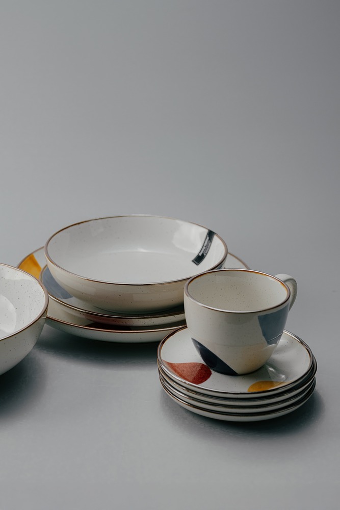 Комплект из 32 предметов на 6 персон Серый Наборы посуды Столовая посуда Столовая Для дома