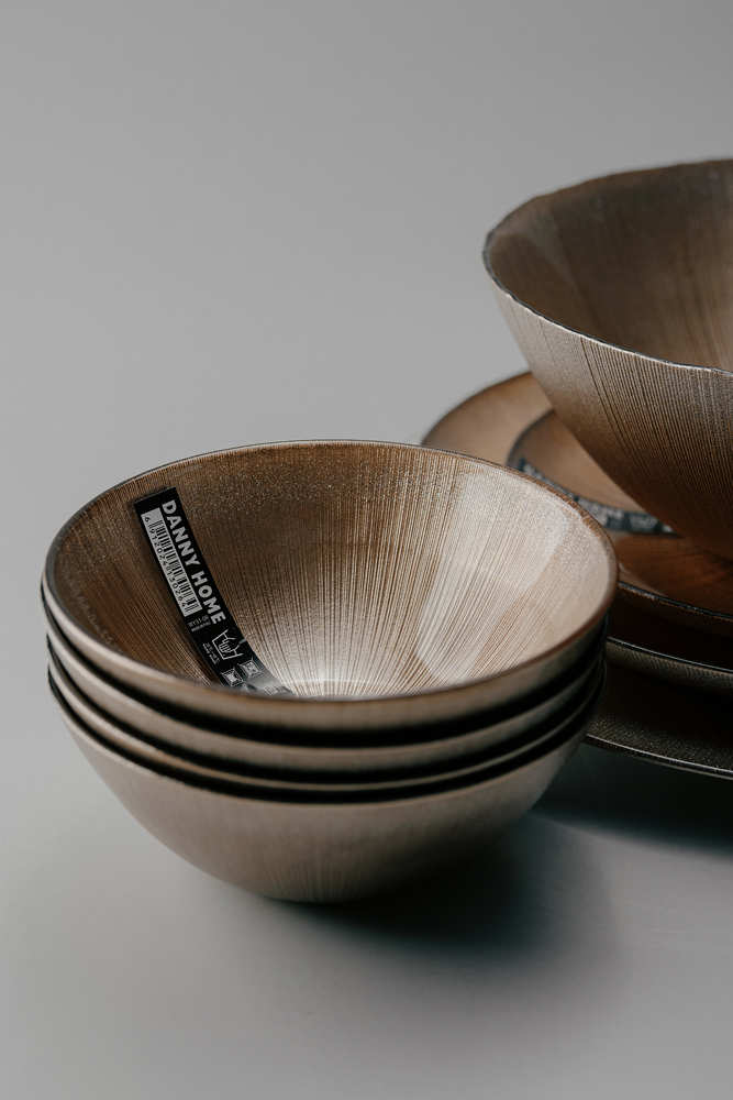 Комплект из 17 предметов на 4 персоны Золотой Наборы посуды Столовая посуда Столовая Для дома