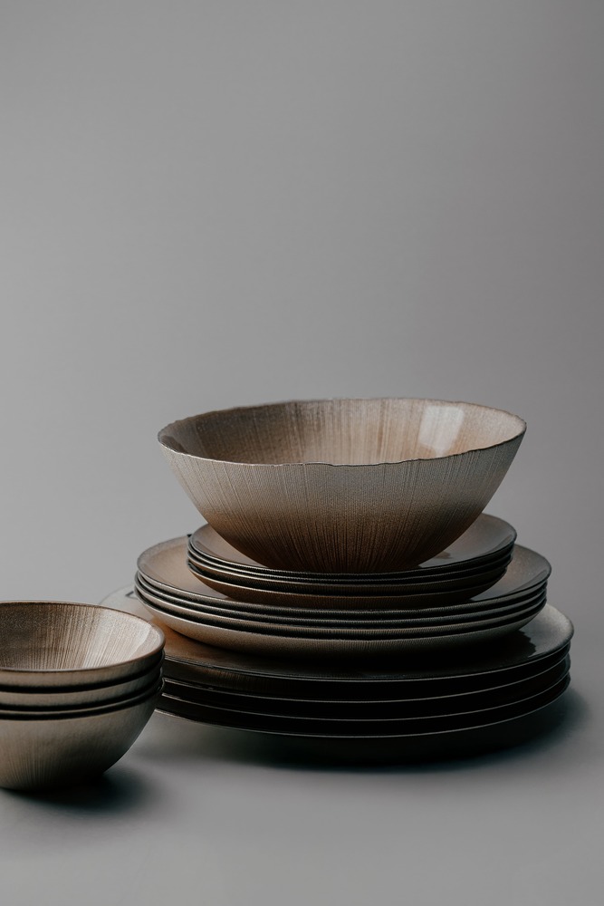 Комплект из 25 предметов на 6 персон Золотой Наборы посуды Столовая посуда Столовая Для дома