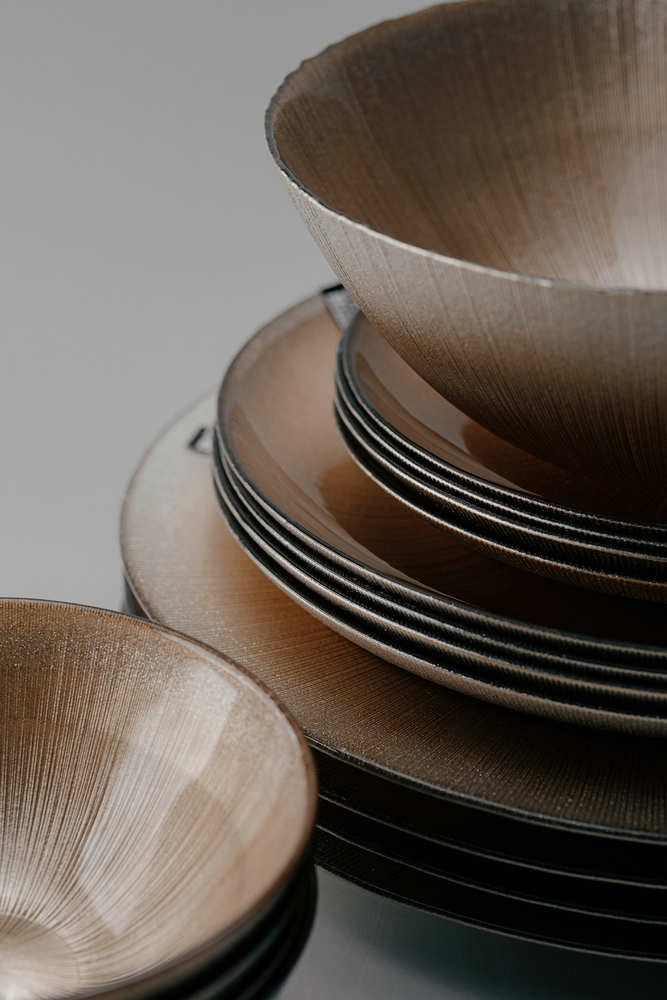 Комплект из 25 предметов на 6 персон Золотой Наборы посуды Столовая посуда Столовая Для дома