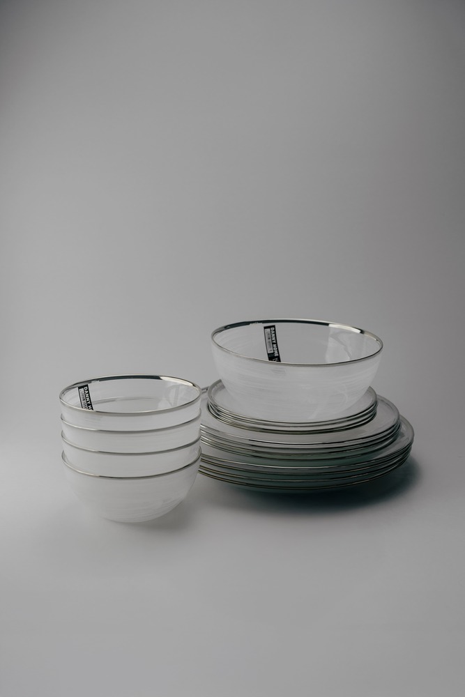 Комплект из 17 предметов на 4 персоны Белый Наборы посуды Столовая посуда Столовая Для дома