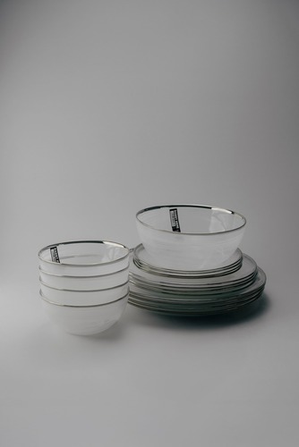 Комплект из 17 предметов на 4 персоны Белый Наборы посуды Столовая посуда Столовая Для дома