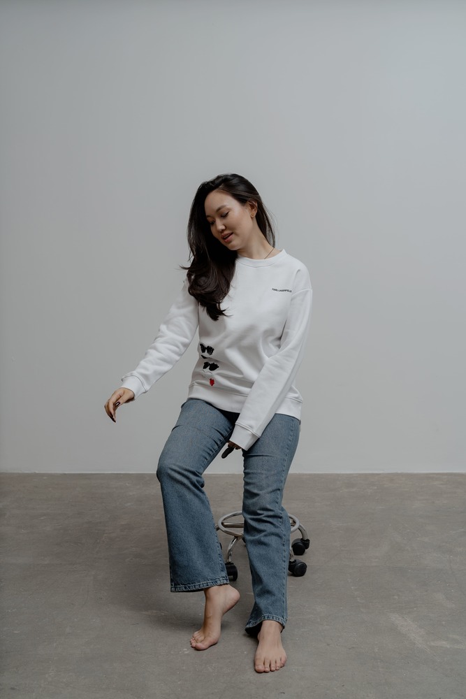 Толстовка Белый Толстовки Одежда Женщинам