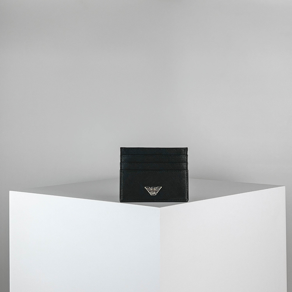 Подарочный набор Черный Портмоне Мужчинам Кредитницы Мужчинам