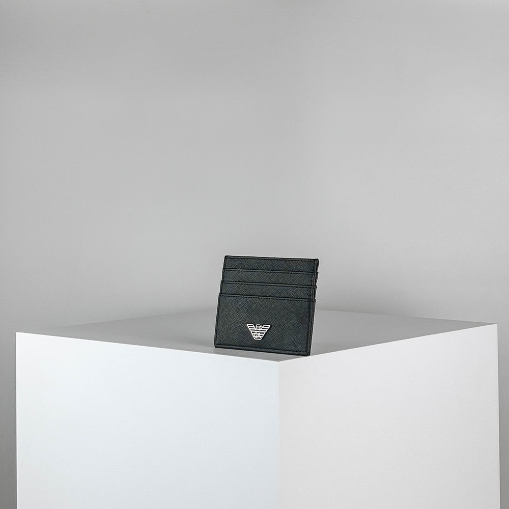 Подарочный набор Черный Портмоне Мужчинам Кредитницы Мужчинам