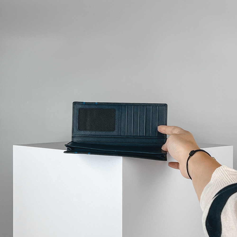 Вертикальное портмоне Синий Портмоне Мужчинам