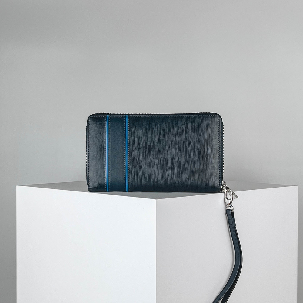 Мужской клатч Синий Борсетка Мужчинам