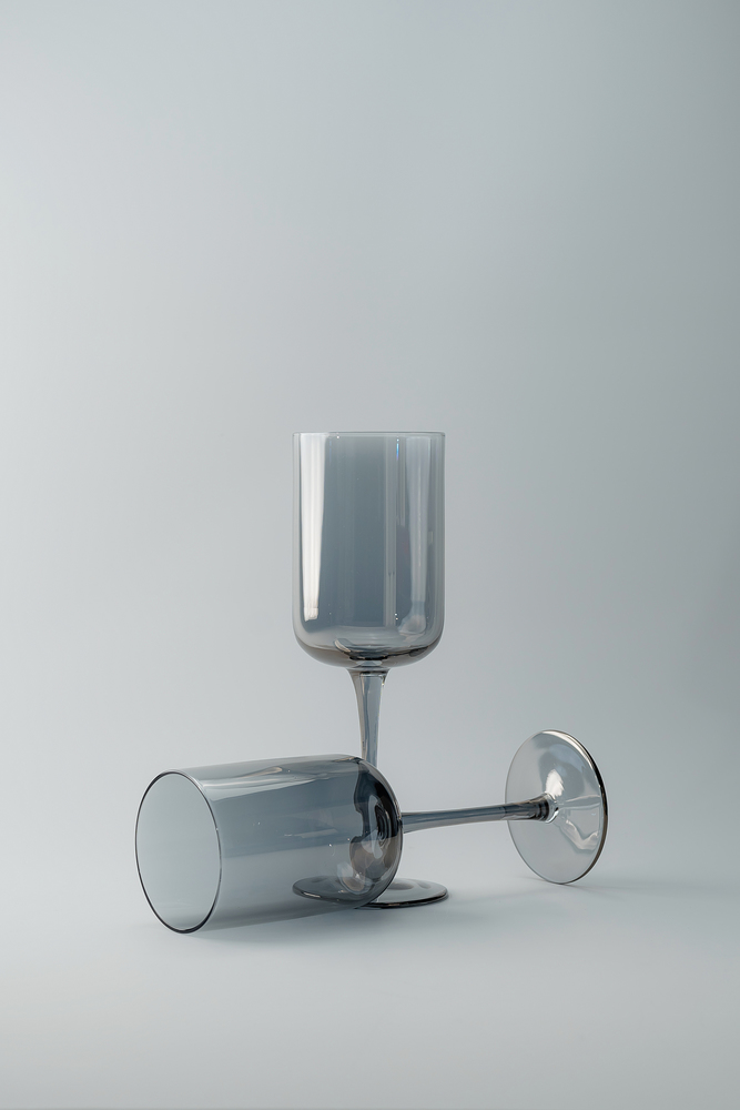 Комплект бокалов Серый Бокалы Стеклянная посуда Для дома Бокалы для вина Бокалы и фужеры Посуда для напитков HoReCa