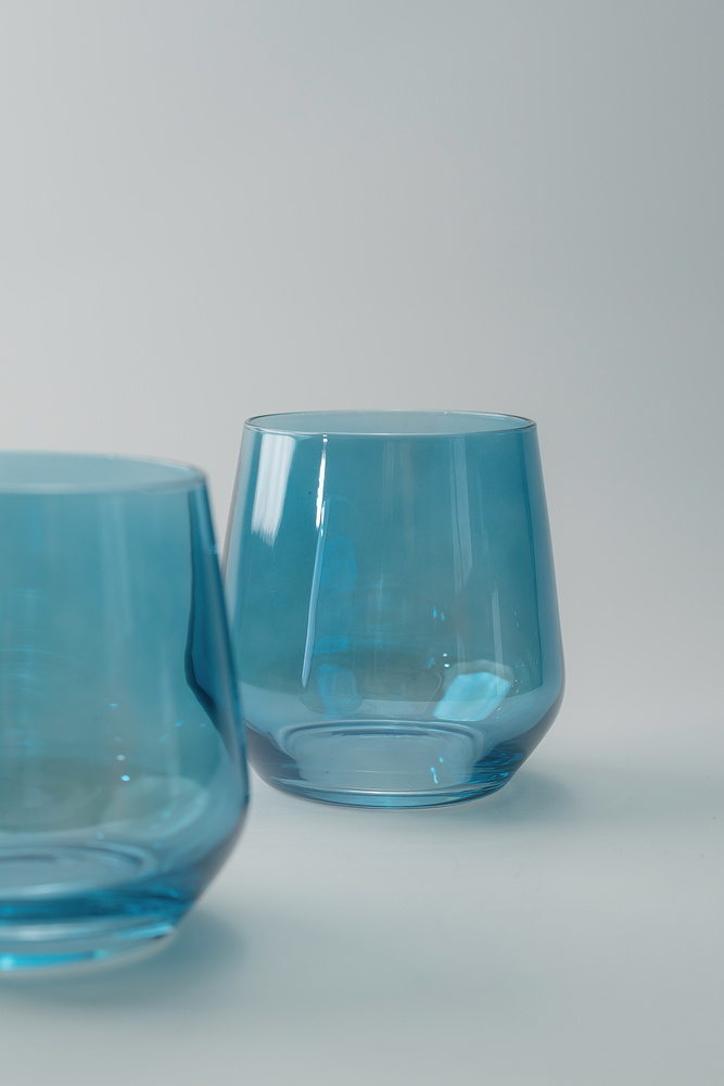 Комплект стаканов Светло-синий Стаканы Стеклянная посуда Для дома Олд фэшн Стаканы Посуда для напитков HoReCa