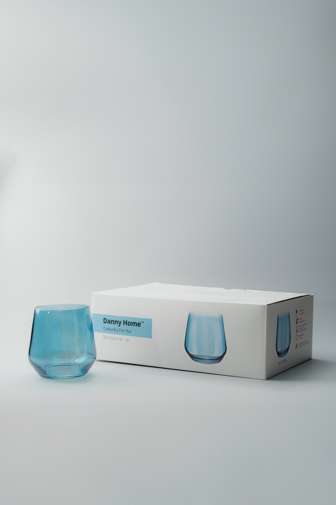 Комплект стаканов Светло-синий Стаканы Стеклянная посуда Для дома Олд фэшн Стаканы Посуда для напитков HoReCa